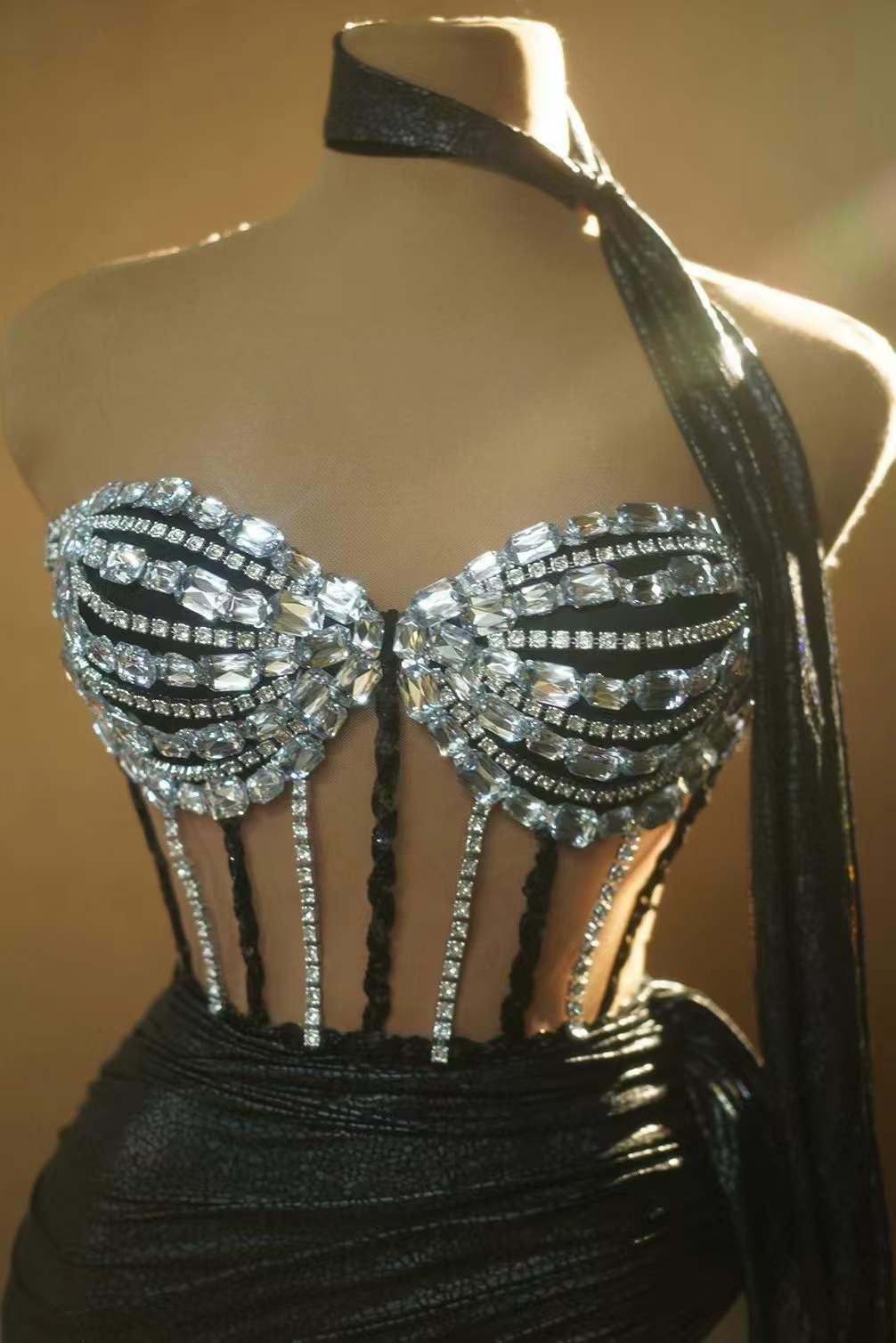 Bustier dazzle corset mini dress