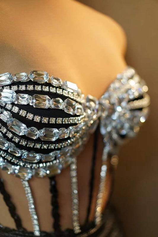 Bustier dazzle corset mini dress