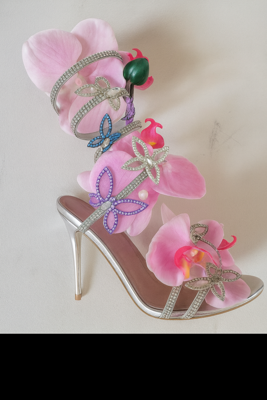 Exotic orchid child heels